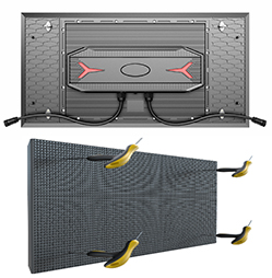 OFM serija Vanjski pristup s prednje strane 2ftx1ft IP68 visoke svjetline Modularni Led ormarić podržava 90° ugaoni LED video zid i LED kocku
